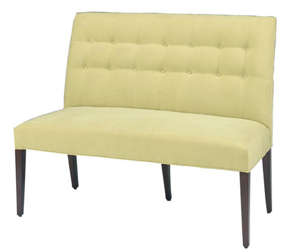 Yellow dining bench on sale with back